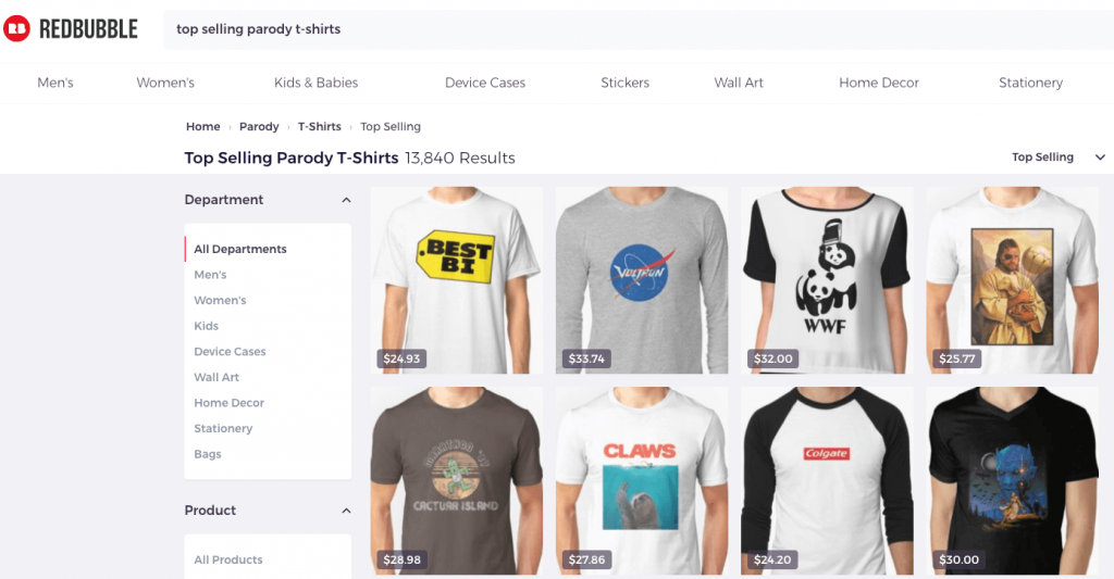 Are Mashup, Parody T-Shirt Designs Protected Under Use? | TeeSpy